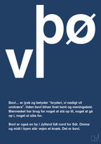 plakat: bøvl - lapis blue-Retro-A1two3