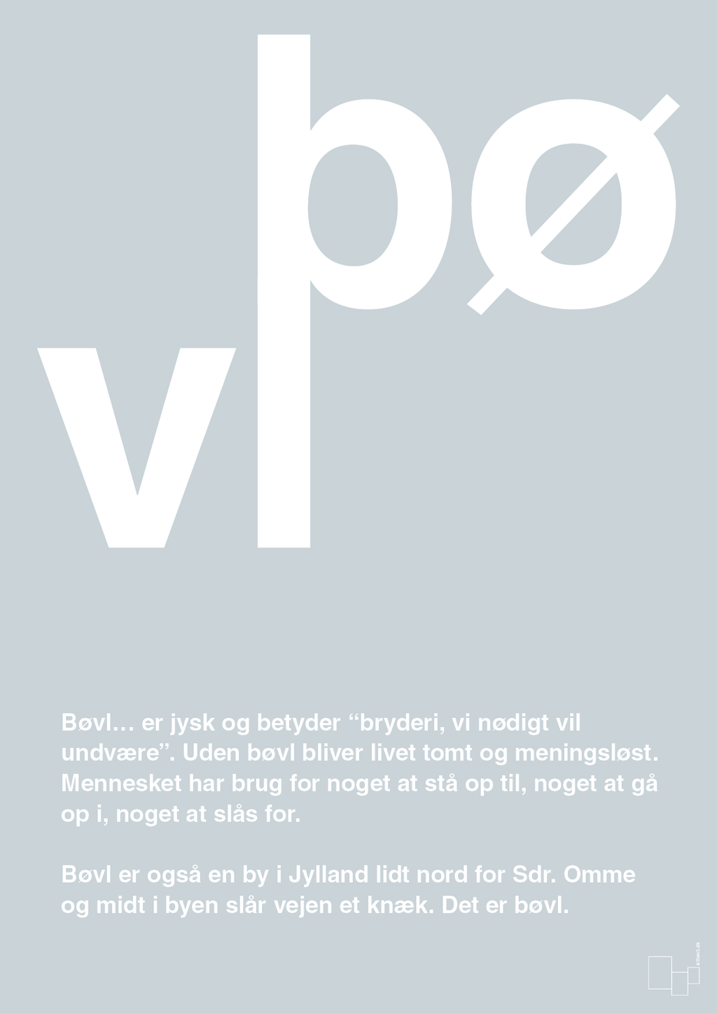 plakat: bøvl - light drizzle-Retro-A1two3