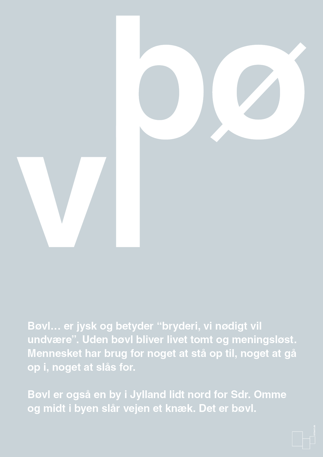 plakat: bøvl - light drizzle-Retro-A1two3
