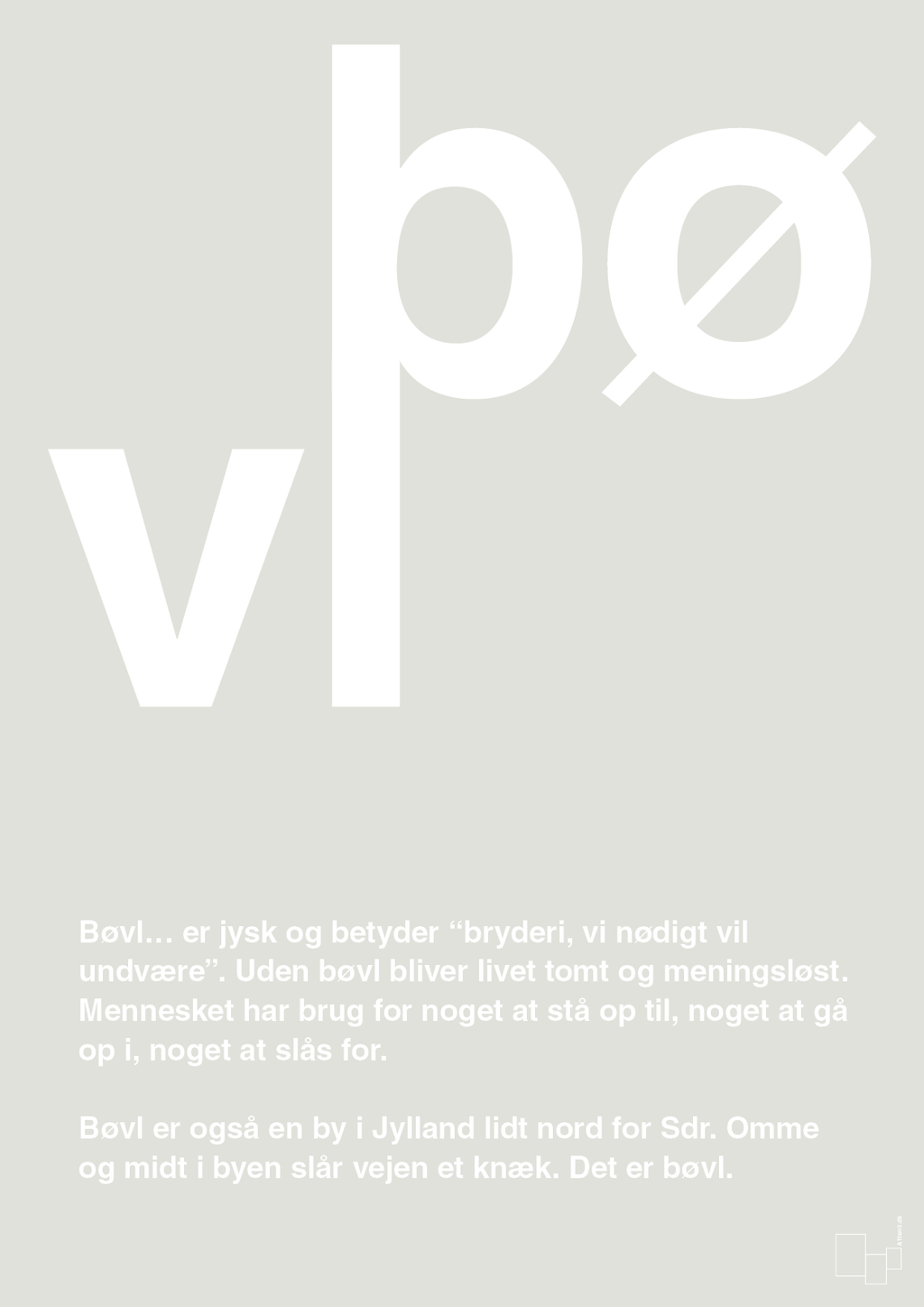 plakat: bøvl - painters white-Retro-A1two3