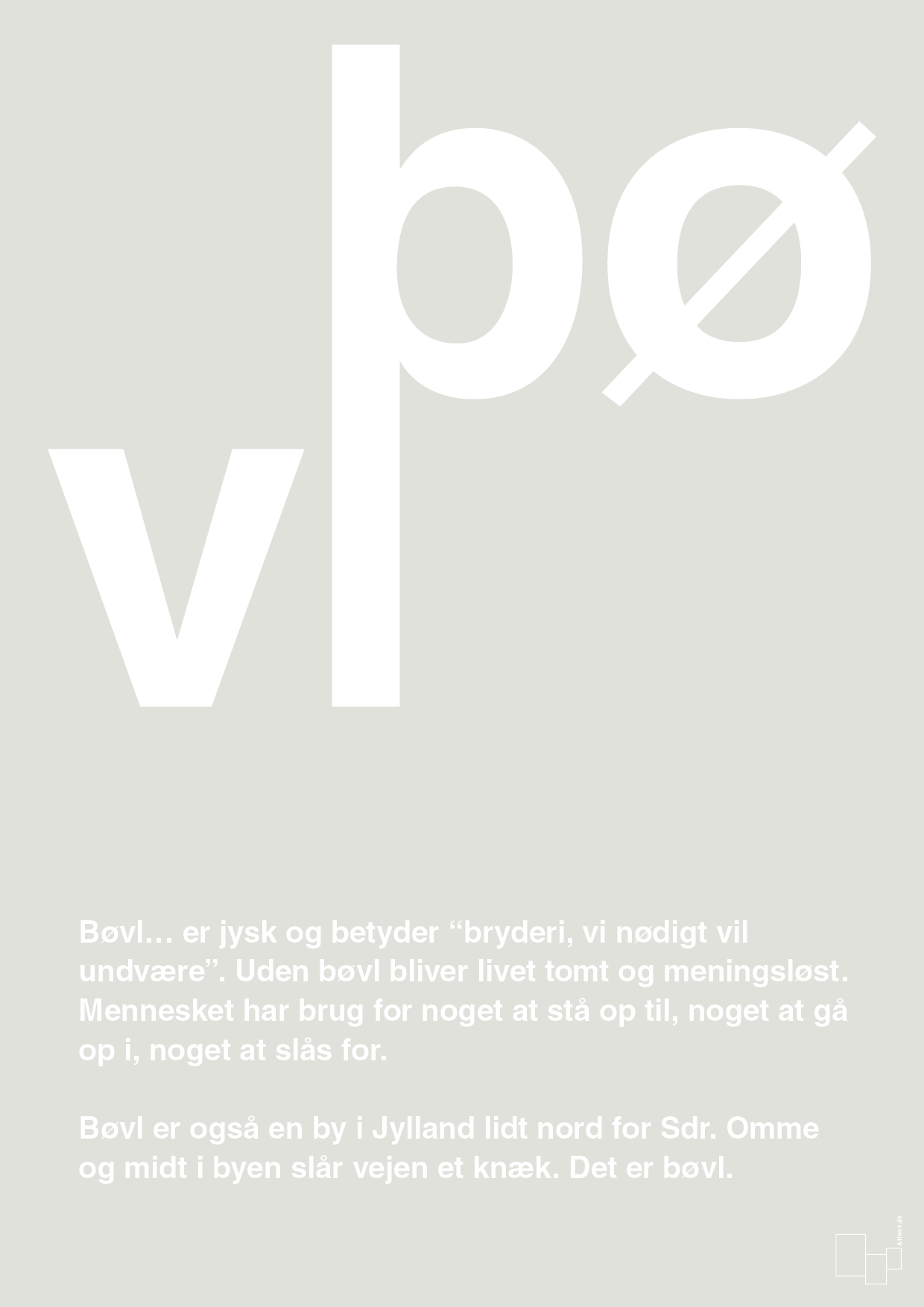 plakat: bøvl - painters white-Retro-A1two3
