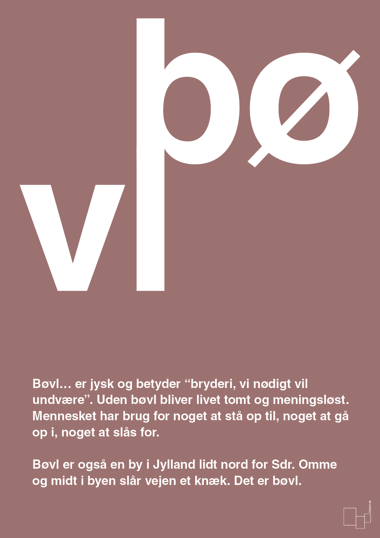 plakat: bøvl - plum-Retro-A1two3