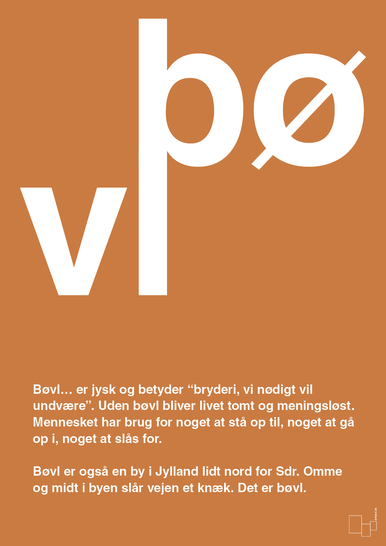 plakat: bøvl - rumba orange-Retro-A1two3