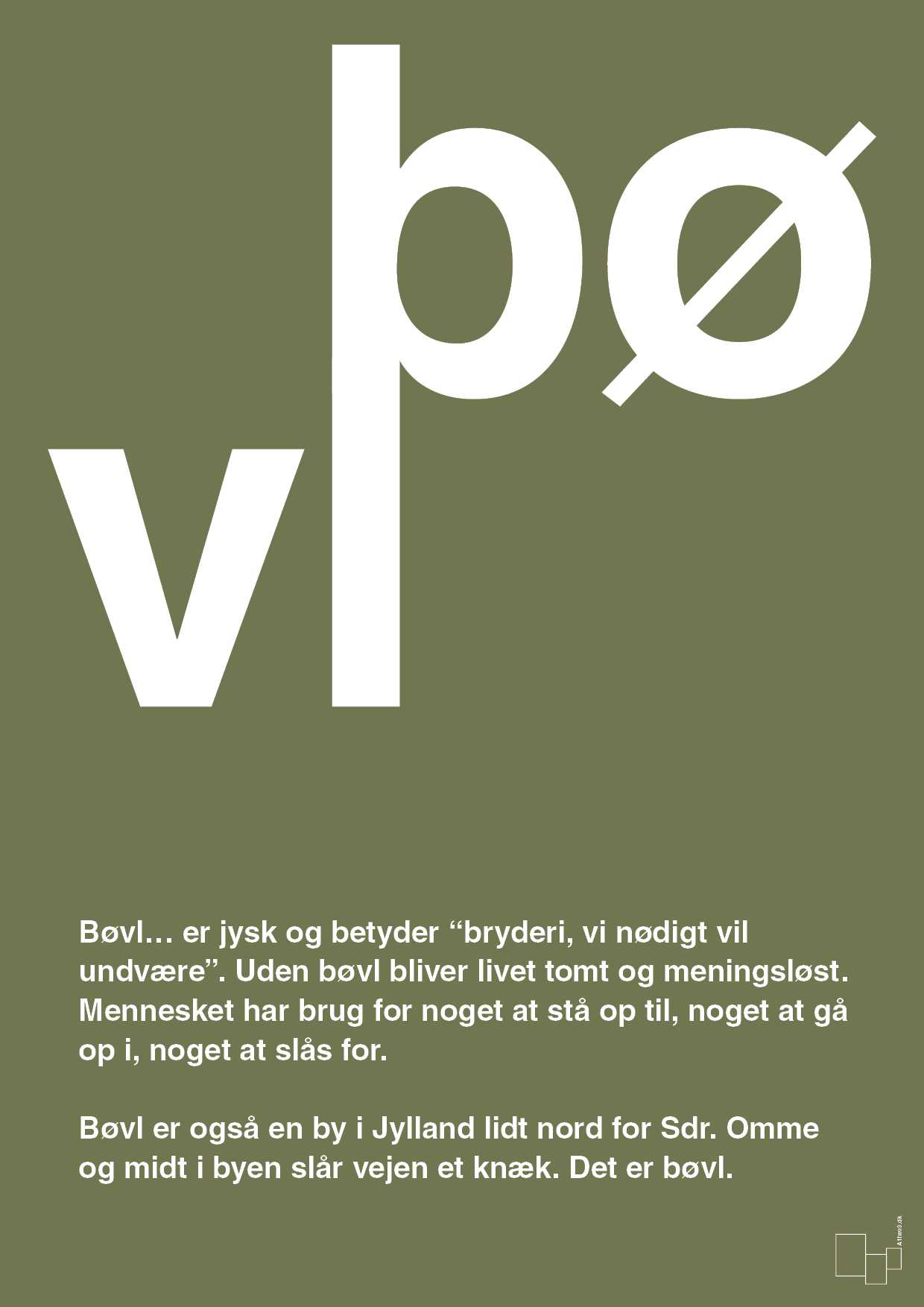 plakat: bøvl - secret meadow-Retro-A1two3