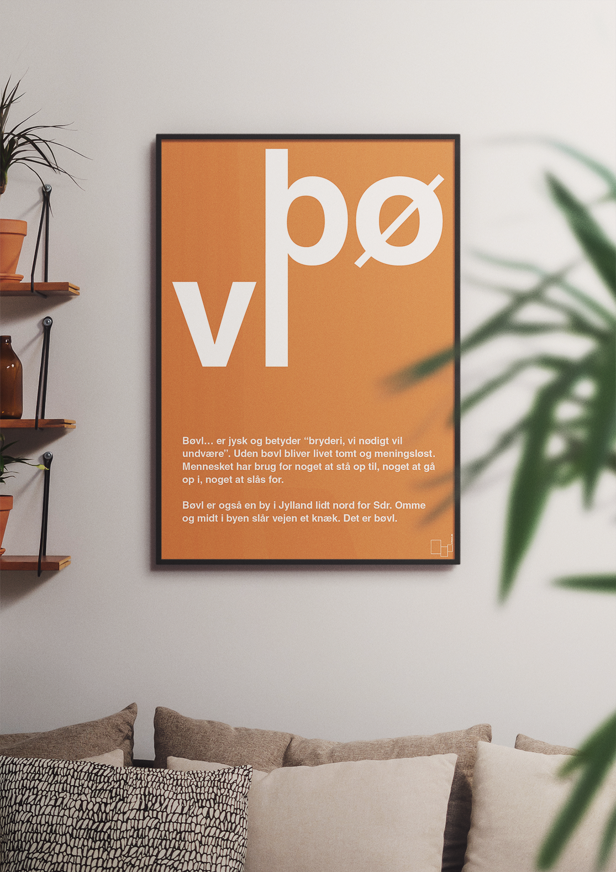 plakat: bøvl - dusty lilac-Retro-A1two3