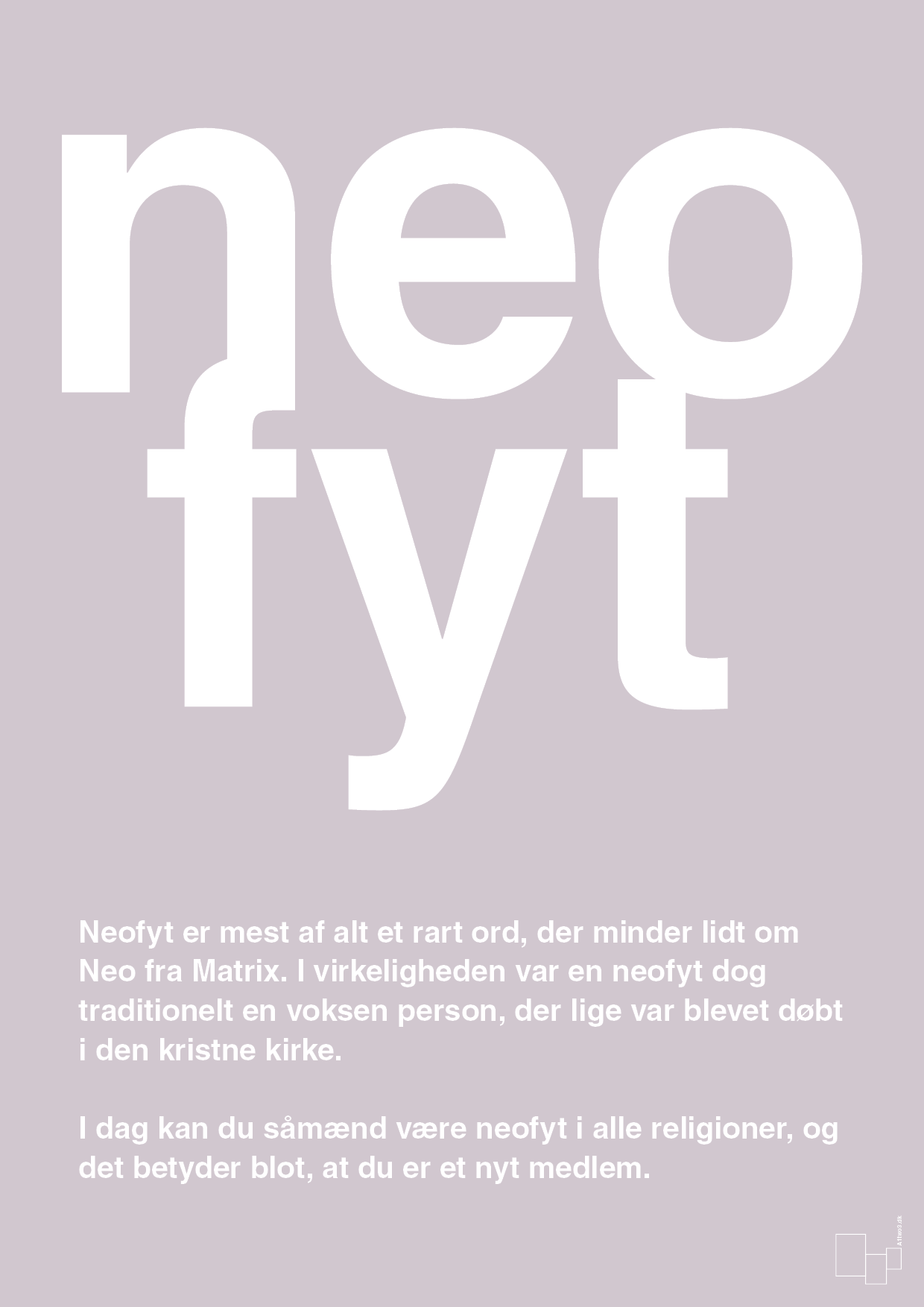 plakat: neofyt - dusty lilac-Retro-A1two3