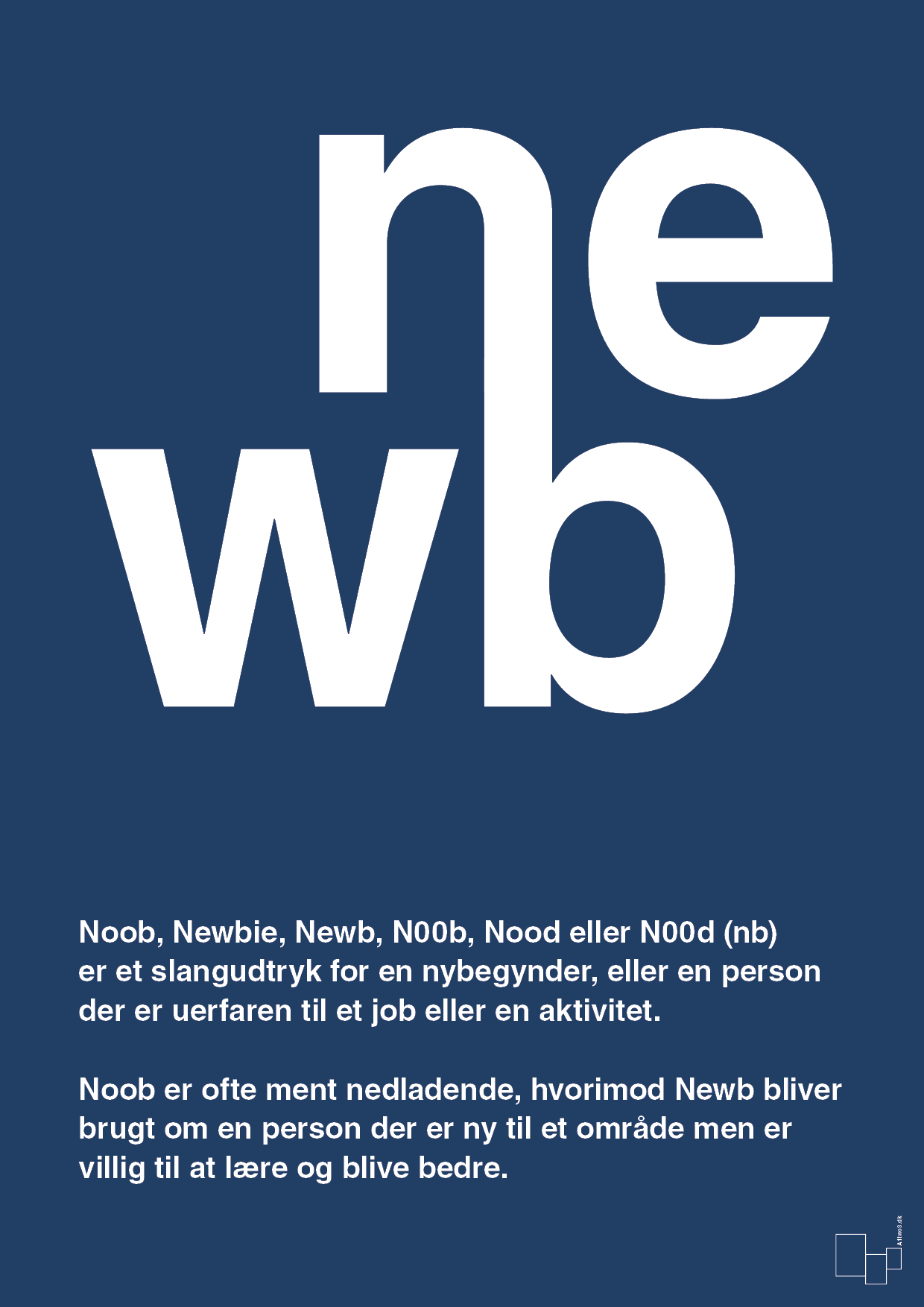 plakat: newb - lapis blue-Retro-A1two3