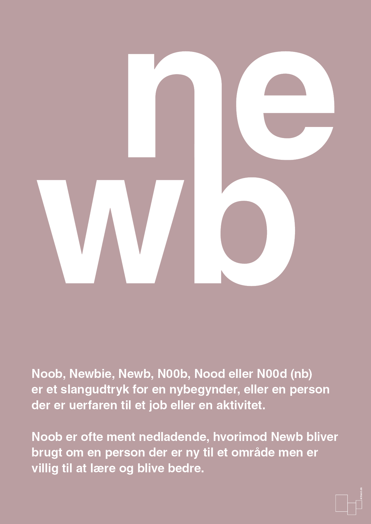 plakat: newb - light rose-Retro-A1two3