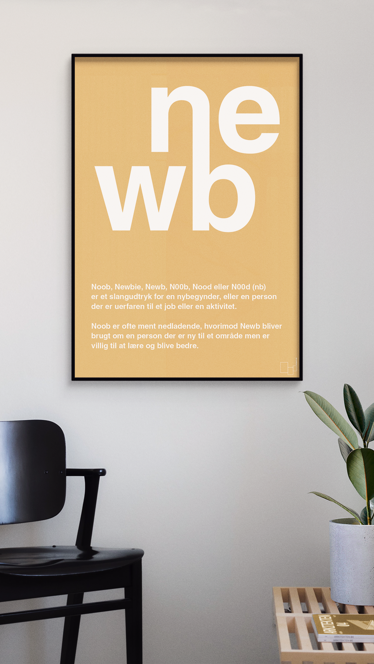 plakat: newb - graphic charcoal-Retro-A1two3