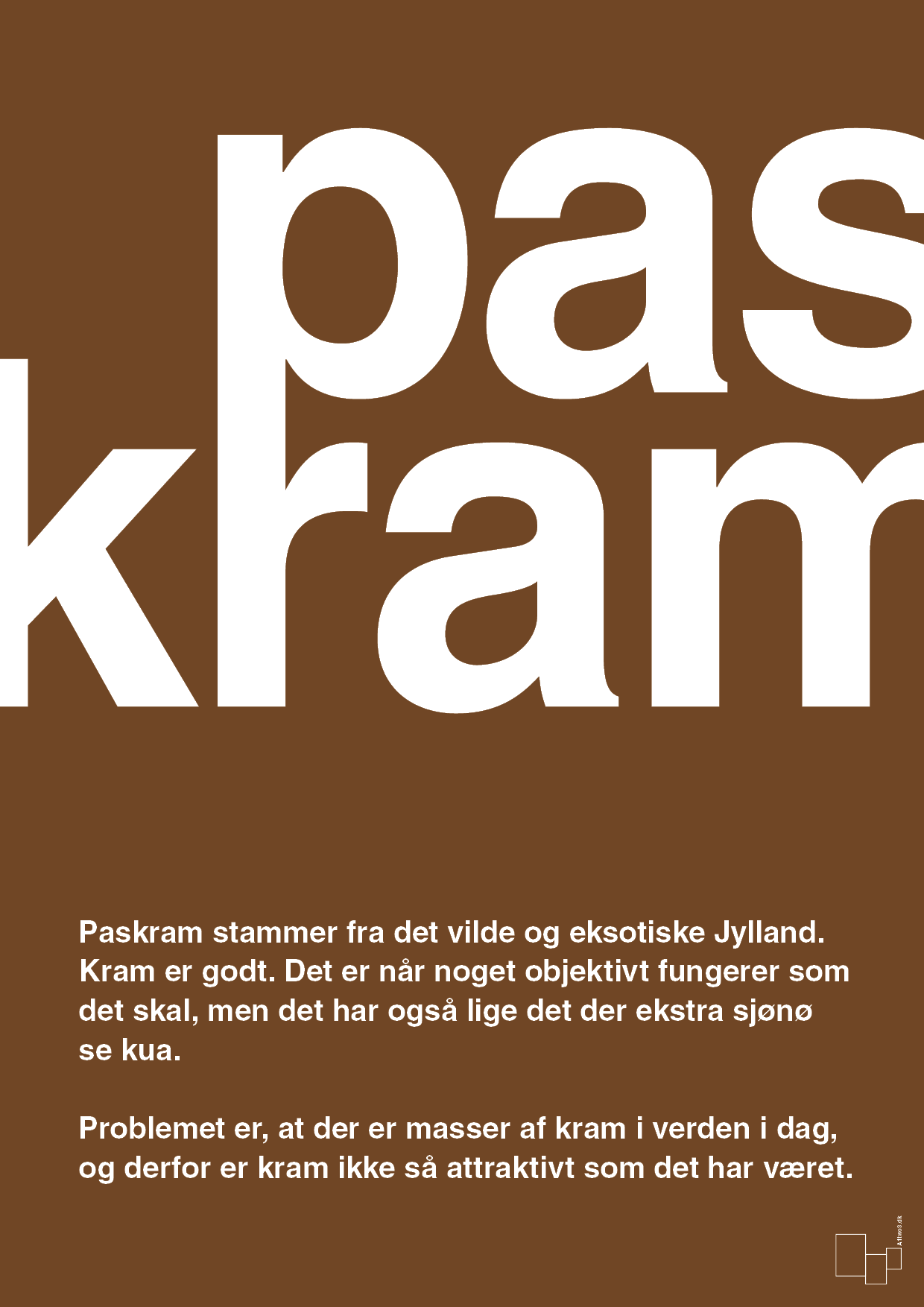 plakat: paskram - dark brown-Retro-A1two3