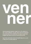 plakat: venner - battleship gray-Retro-A1two3