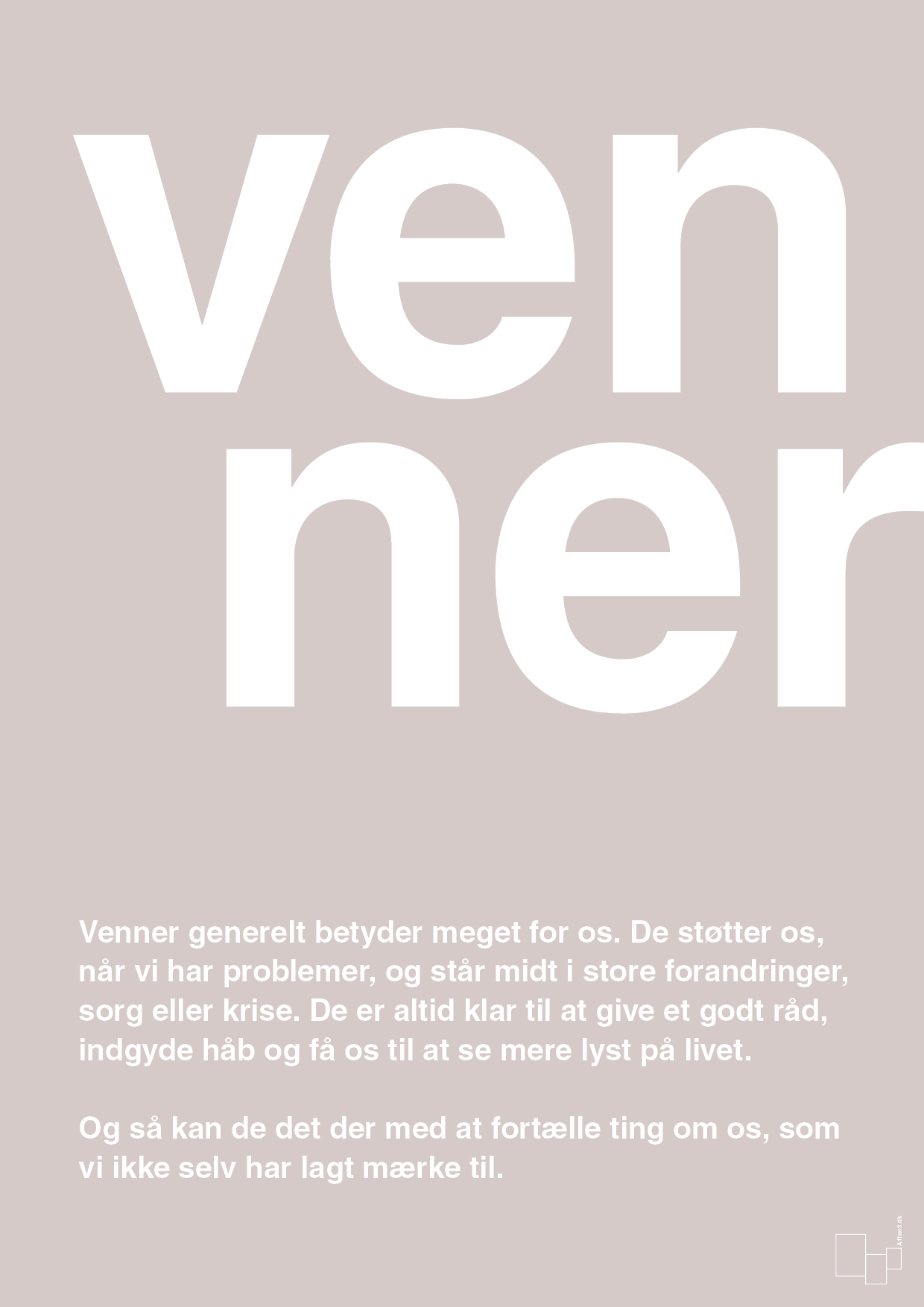 plakat: venner - broken beige-Retro-A1two3