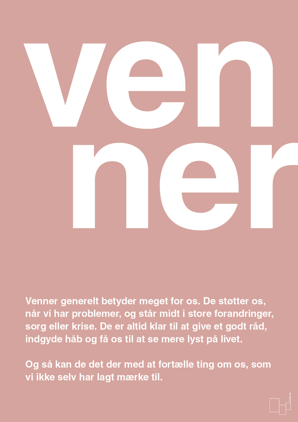 plakat: venner - bubble shell-Retro-A1two3