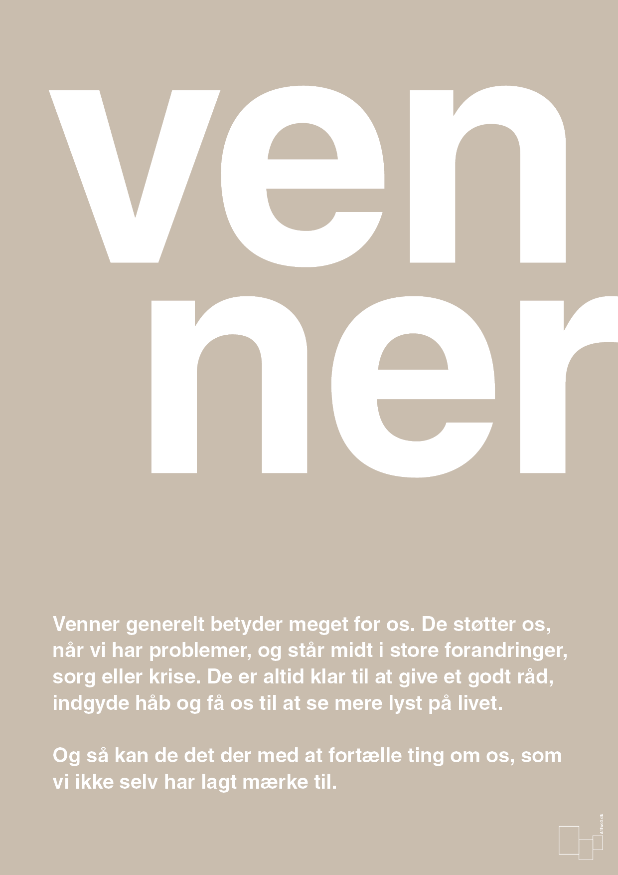plakat: venner - creamy mushroom-Retro-A1two3