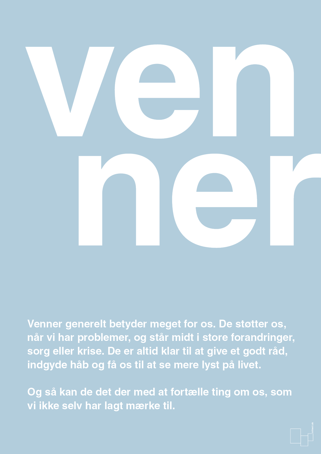 plakat: venner - heavenly blue-Retro-A1two3