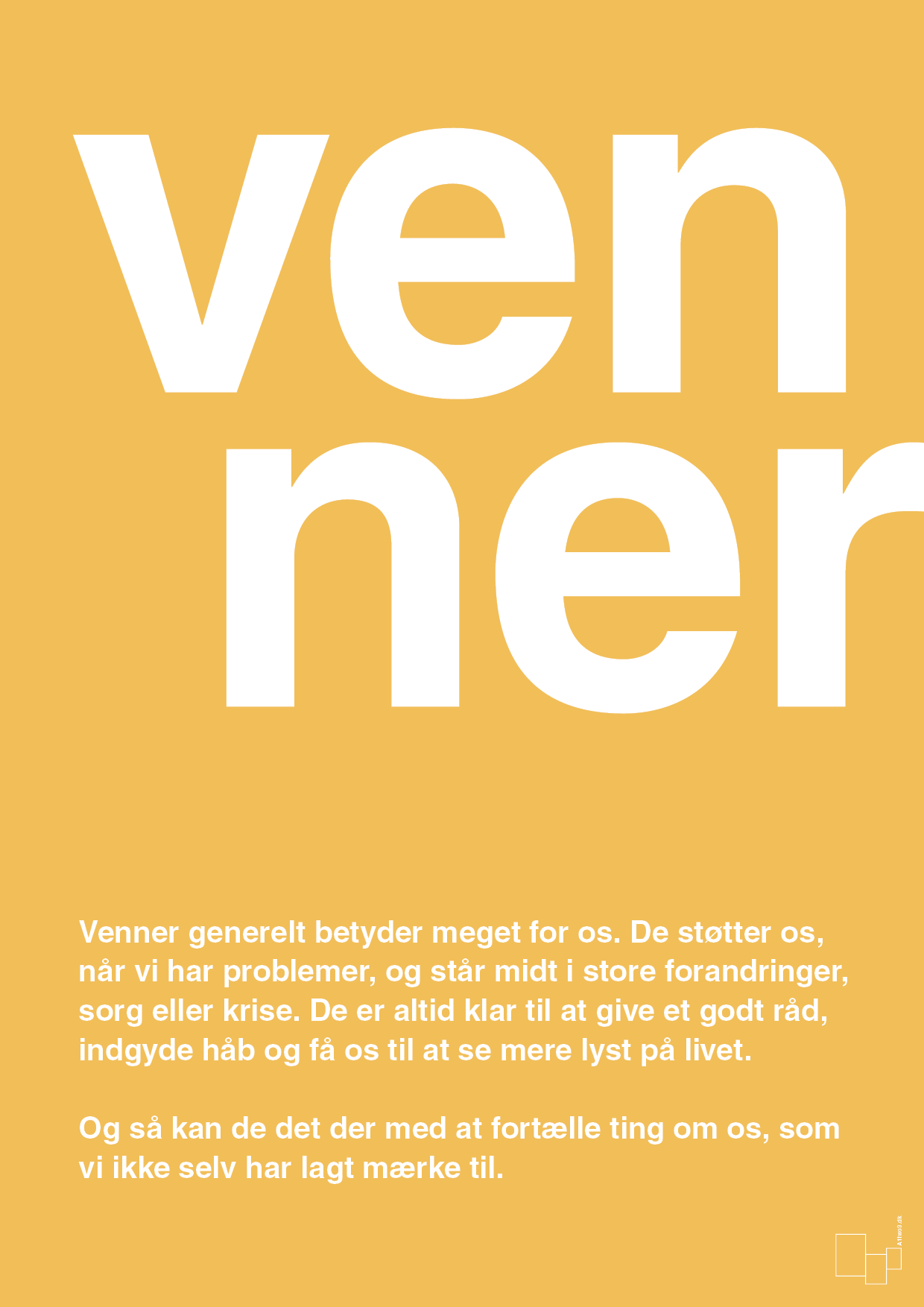 plakat: venner - honeycomb-Retro-A1two3