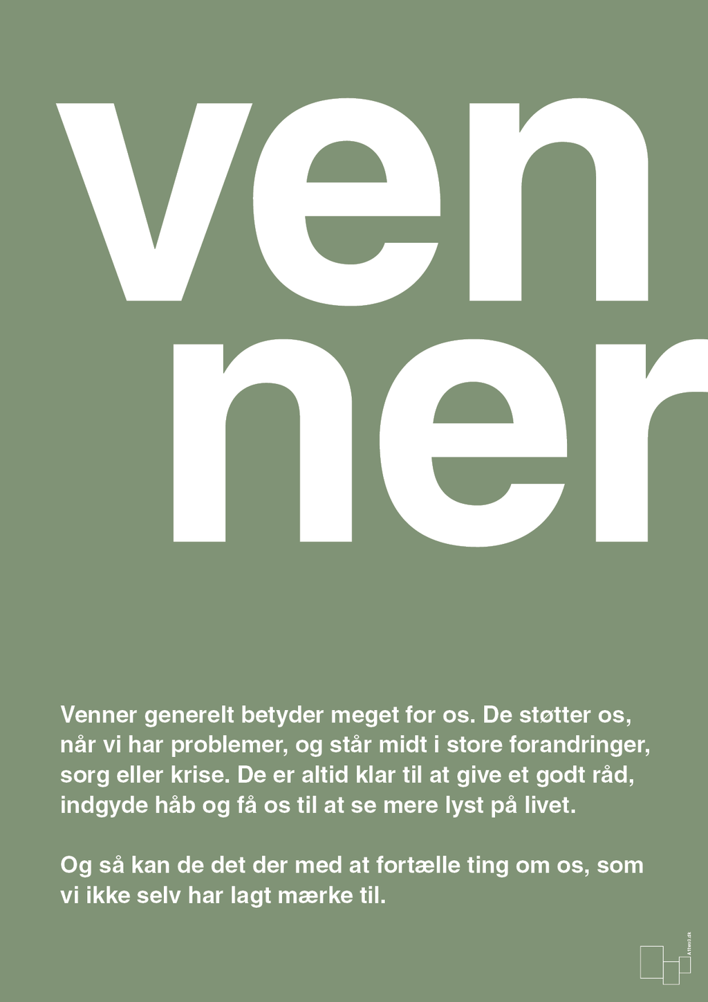 plakat: venner - jade-Retro-A1two3
