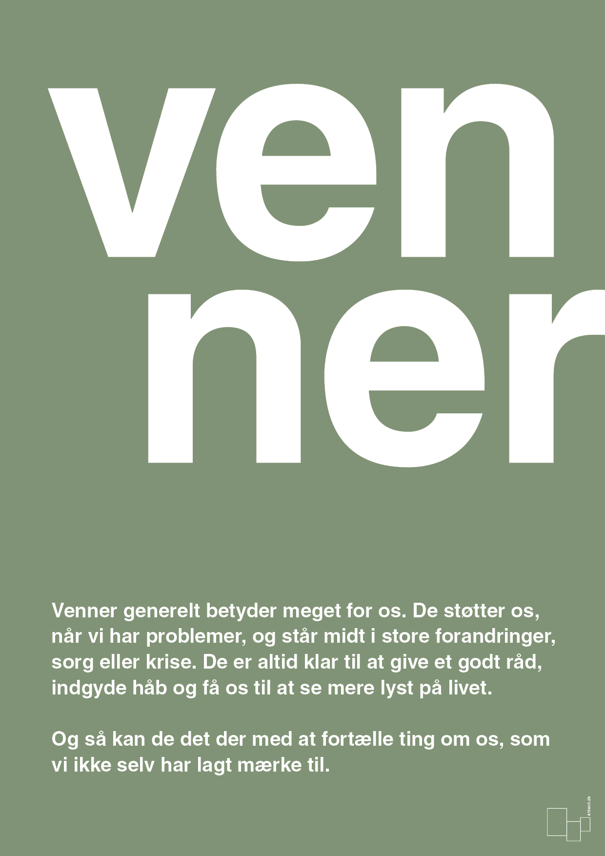 plakat: venner - jade-Retro-A1two3