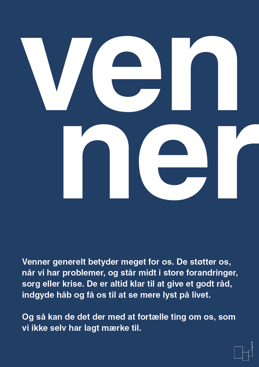 plakat: venner - lapis blue-Retro-A1two3