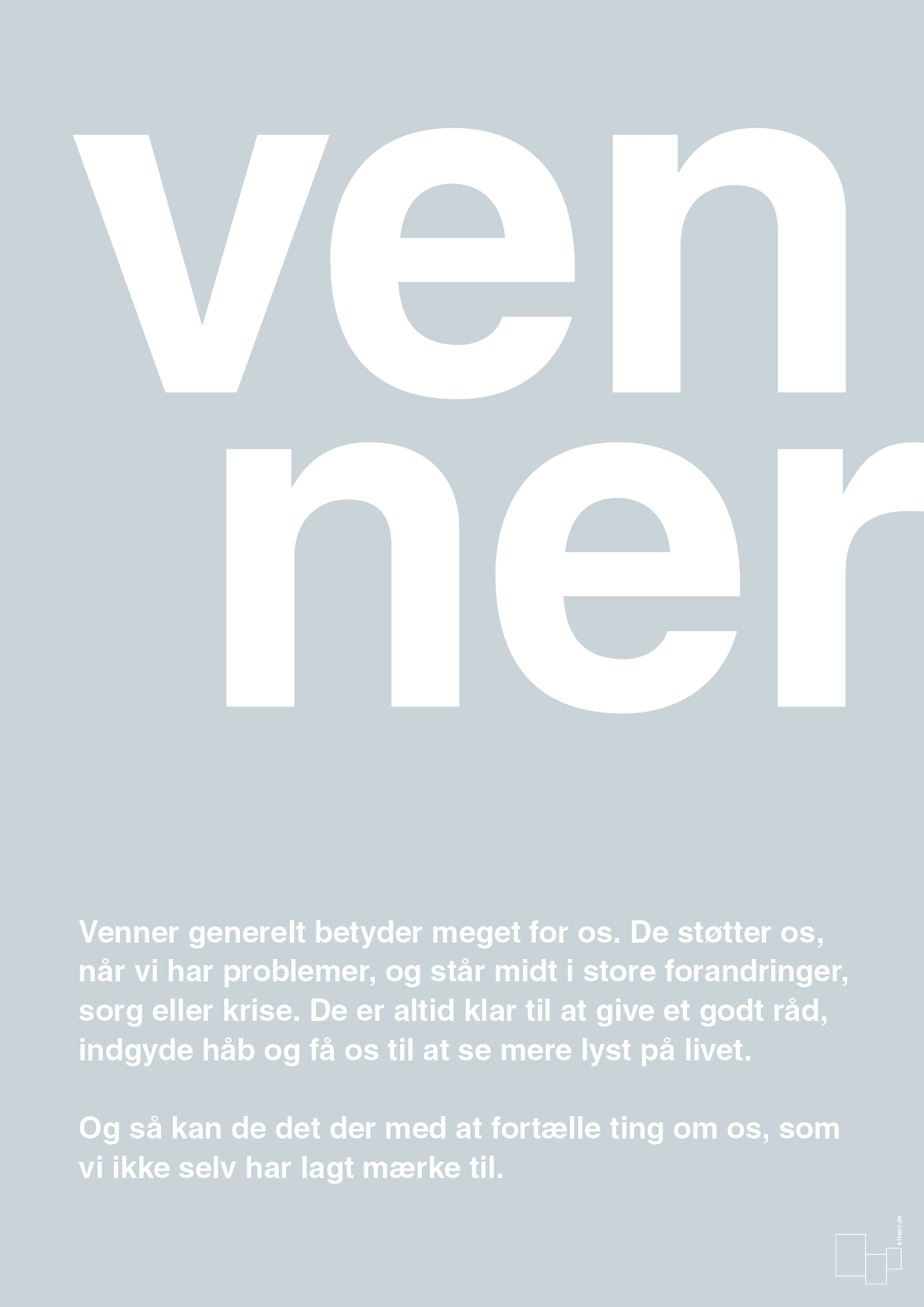 plakat: venner - light drizzle-Retro-A1two3