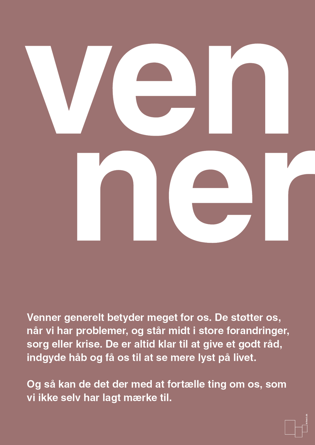 plakat: venner - plum-Retro-A1two3