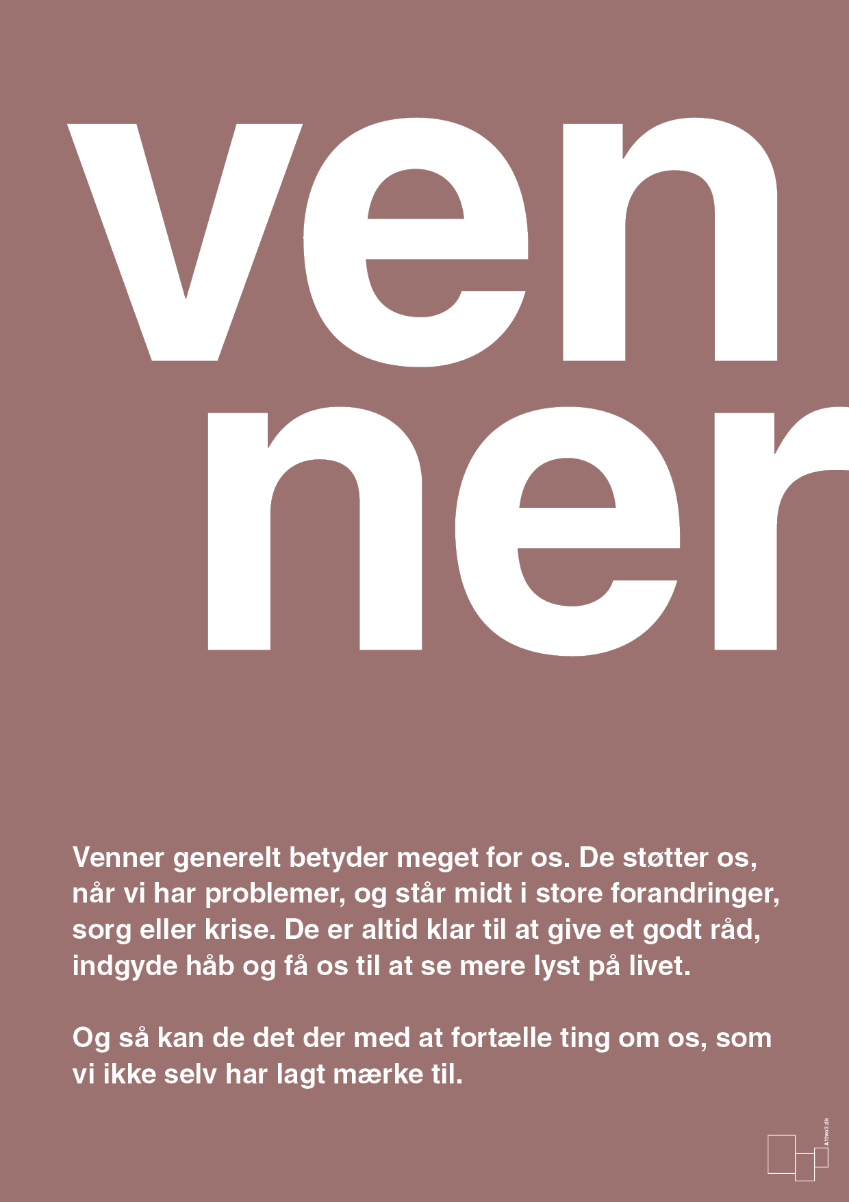 plakat: venner - plum-Retro-A1two3