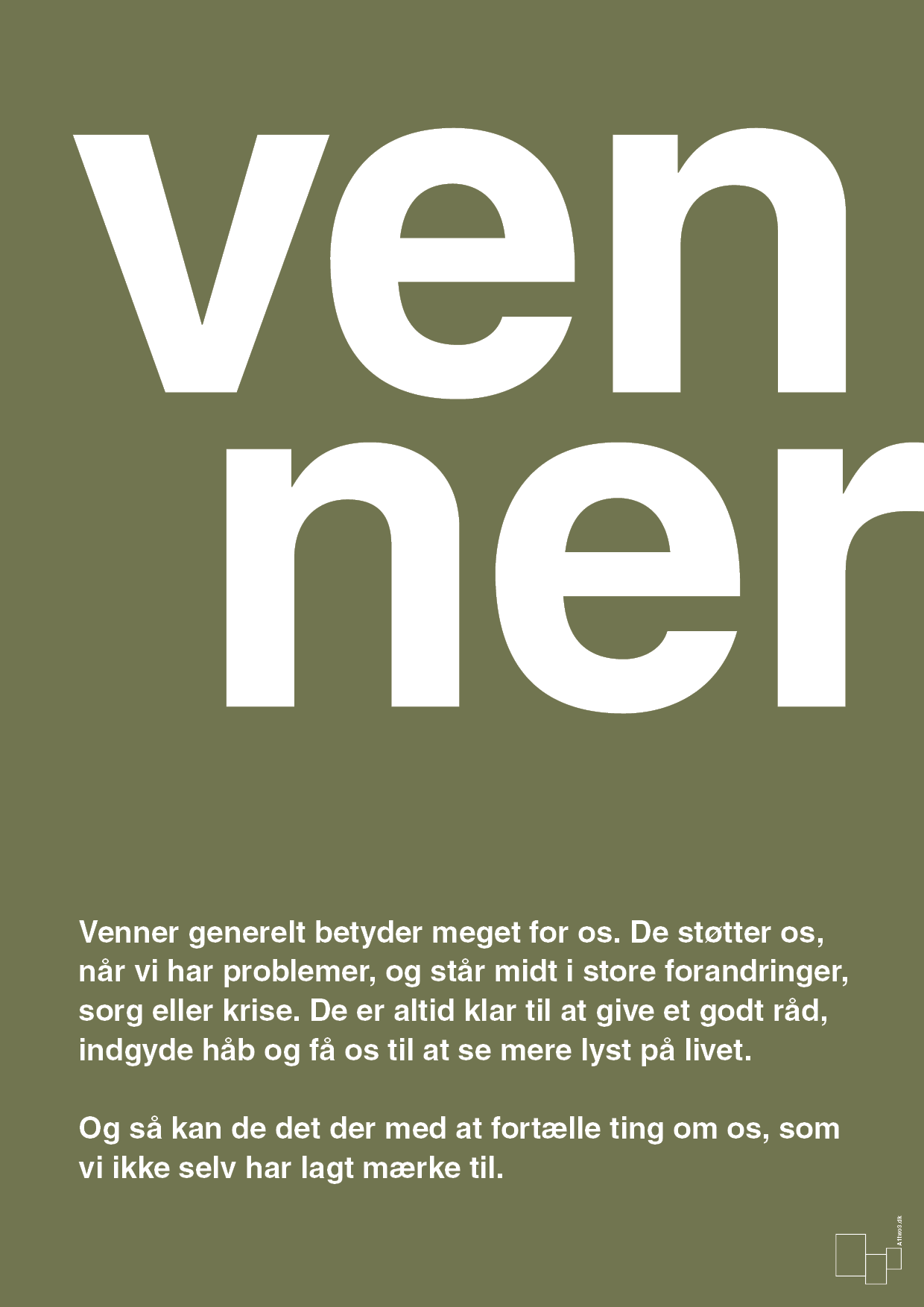 plakat: venner - secret meadow-Retro-A1two3