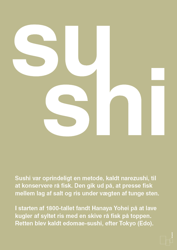plakat: sushi - back to nature-Retro-A1two3