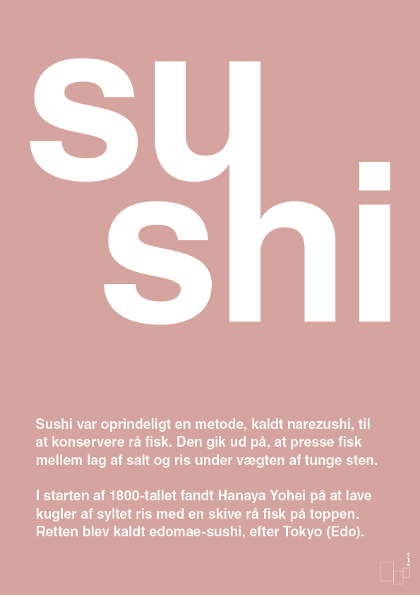 plakat: sushi - bubble shell-Retro-A1two3