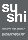 plakat: sushi - graphic charcoal-Retro-A1two3