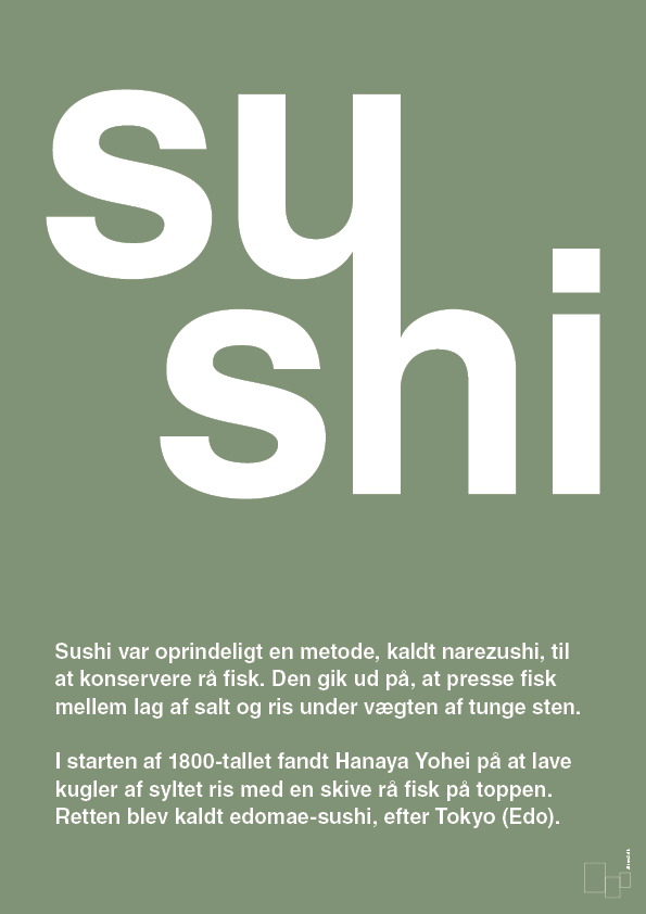 plakat: sushi - jade-Retro-A1two3
