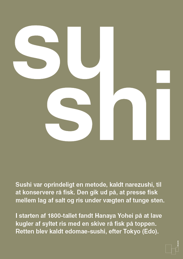 plakat: sushi - misty forrest-Retro-A1two3