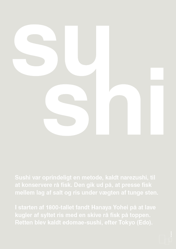 plakat: sushi - painters white-Retro-A1two3