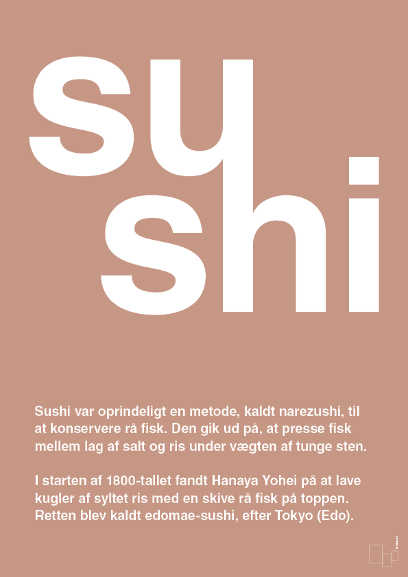 plakat: sushi - powder-Retro-A1two3