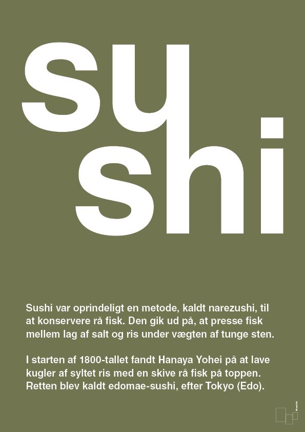 plakat: sushi - secret meadow-Retro-A1two3