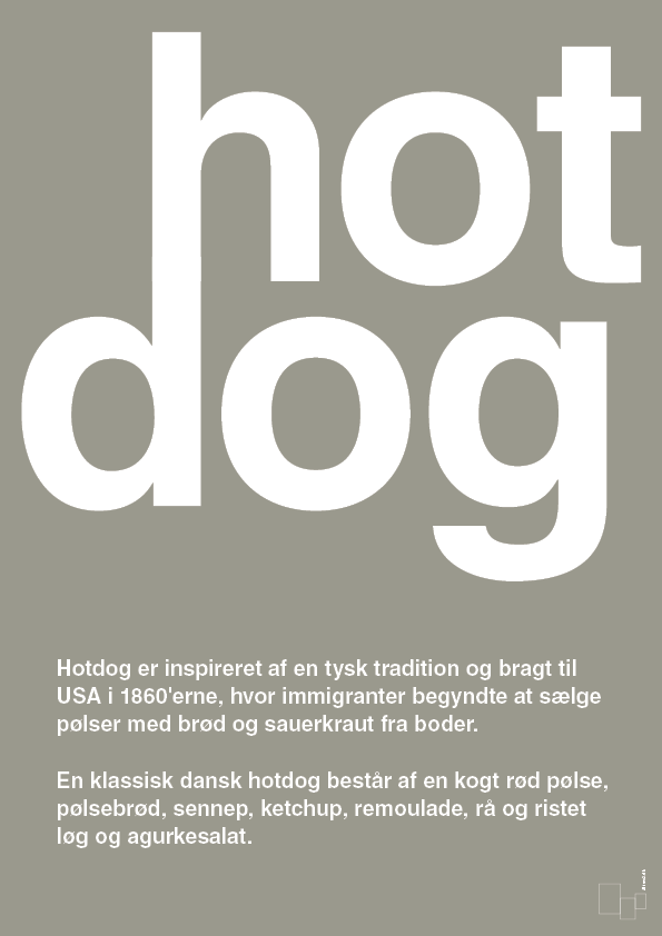 plakat: hotdog - battleship gray-Retro-A1two3