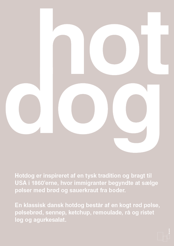 plakat: hotdog - broken beige-Retro-A1two3