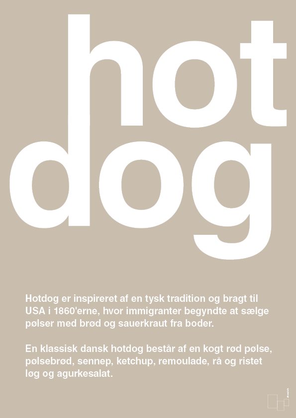 plakat: hotdog - creamy mushroom-Retro-A1two3