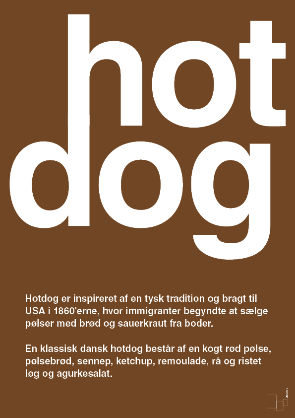 plakat: hotdog - dark brown-Retro-A1two3