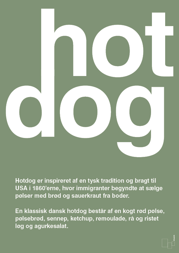 plakat: hotdog - jade-Retro-A1two3