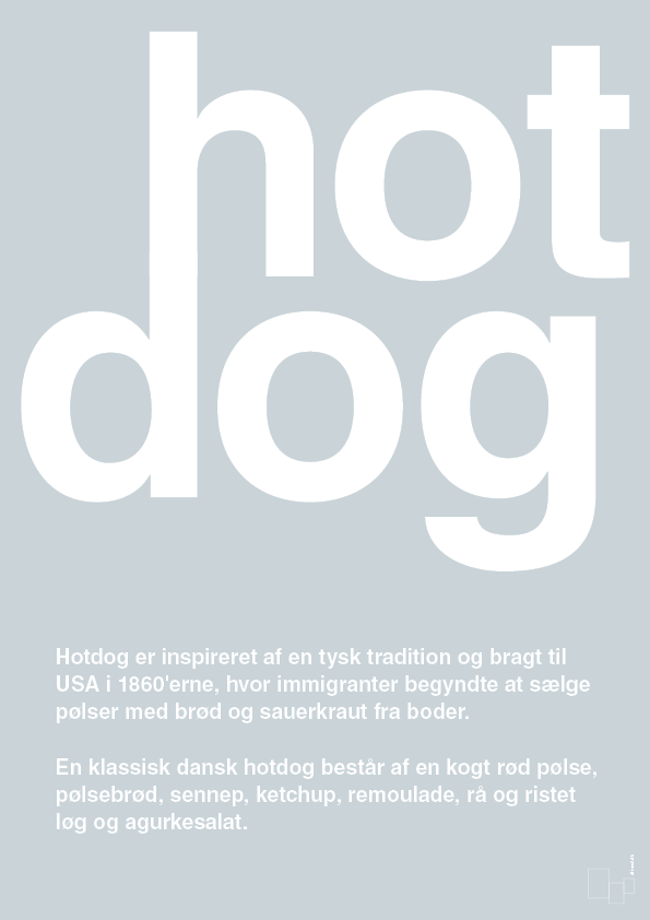 plakat: hotdog - light drizzle-Retro-A1two3