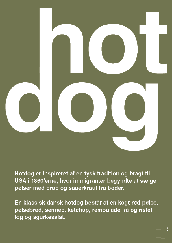 plakat: hotdog - secret meadow-Retro-A1two3