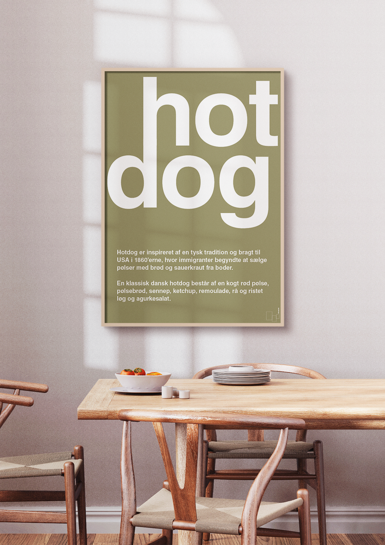 plakat: hotdog - graphic charcoal-Retro-A1two3