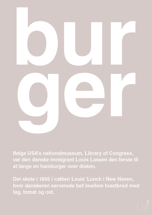 plakat: burger - broken beige-Retro-A1two3