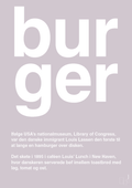 plakat: burger - dusty lilac-Retro-A1two3
