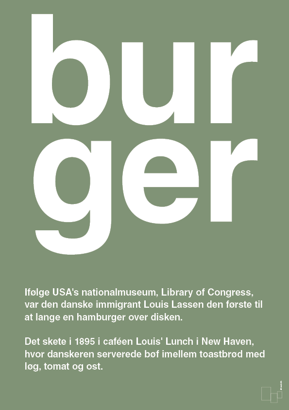 plakat: burger - jade-Retro-A1two3