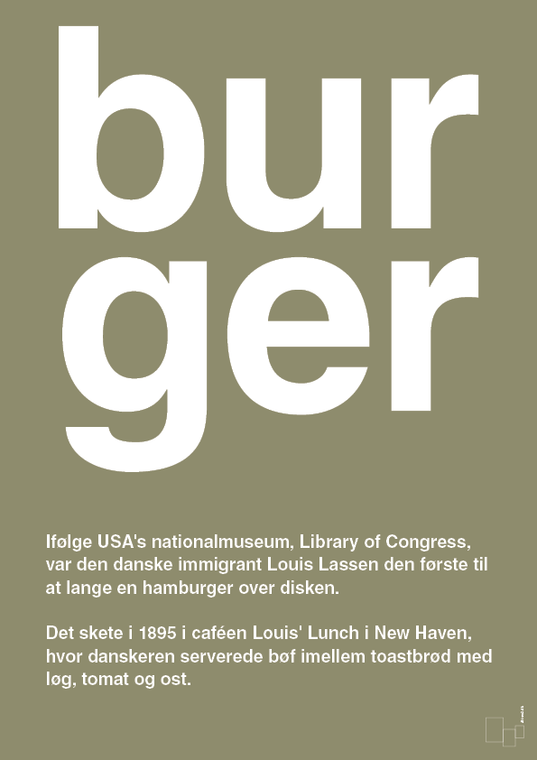 plakat: burger - misty forrest-Retro-A1two3
