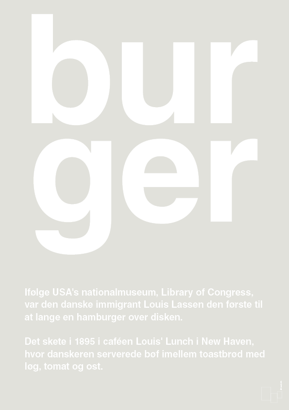 plakat: burger - painters white-Retro-A1two3