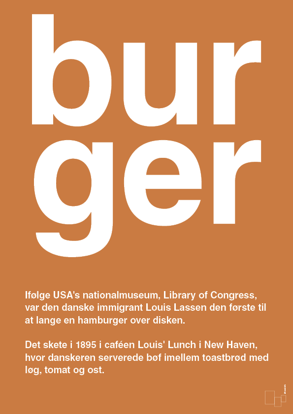 plakat: burger - rumba orange-Retro-A1two3
