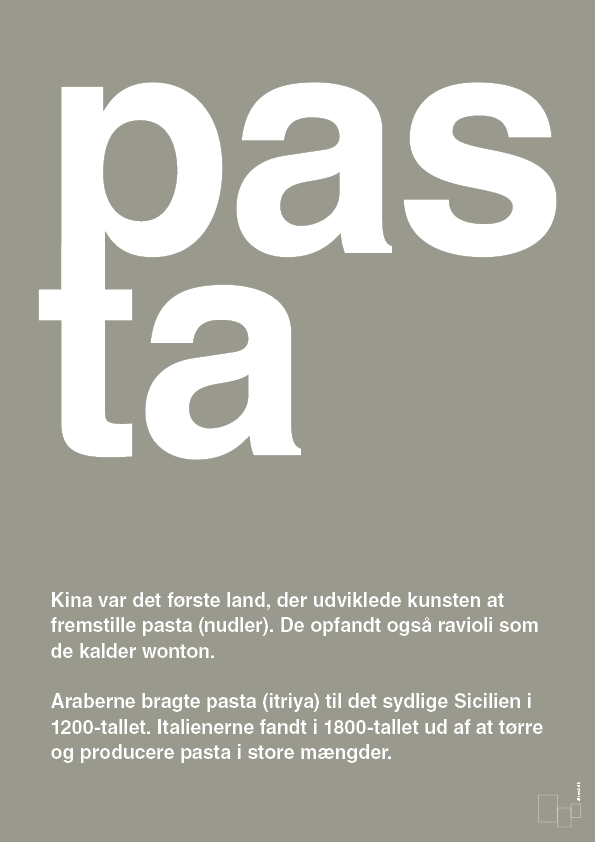 plakat: pasta - battleship gray-Retro-A1two3